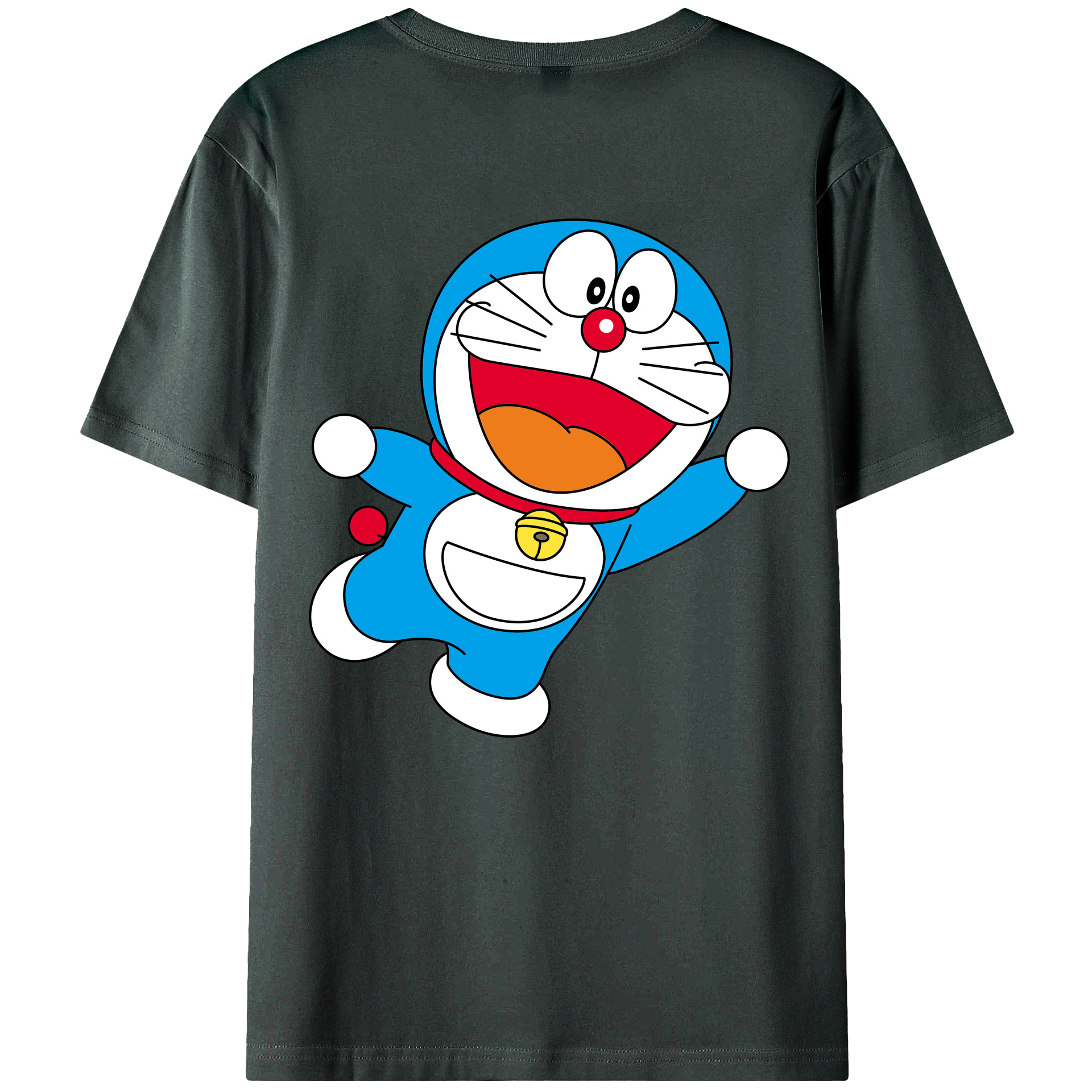 （画像用） ドラえもん Doraemon 綿100％ メンズ半袖Tシャツ（バックプリント） 通気性